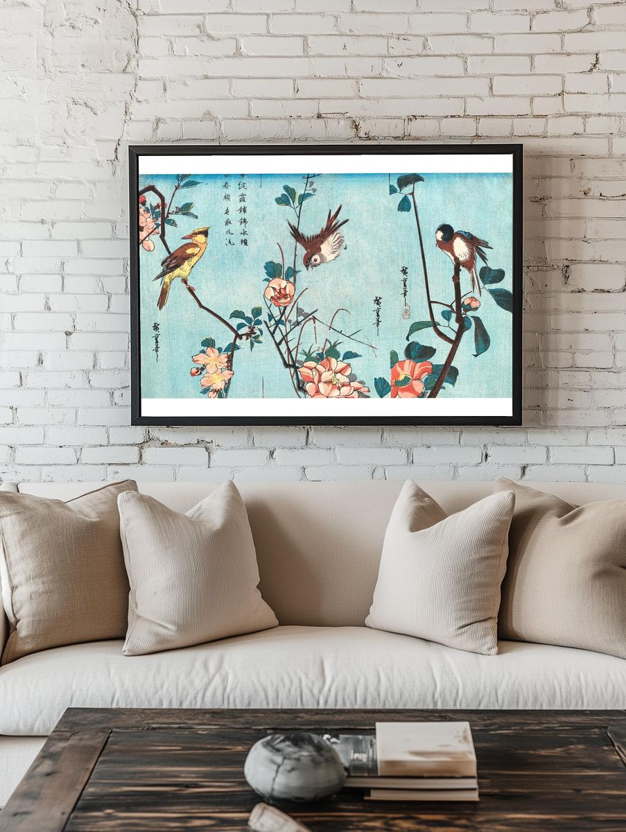 Japanese birds flowers (1833) vintage. — room view 1