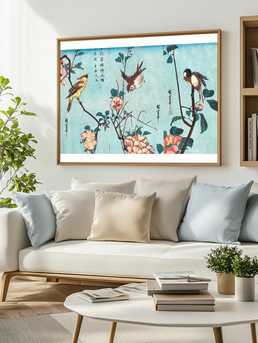Japanese birds flowers (1833) vintage. — room view 2