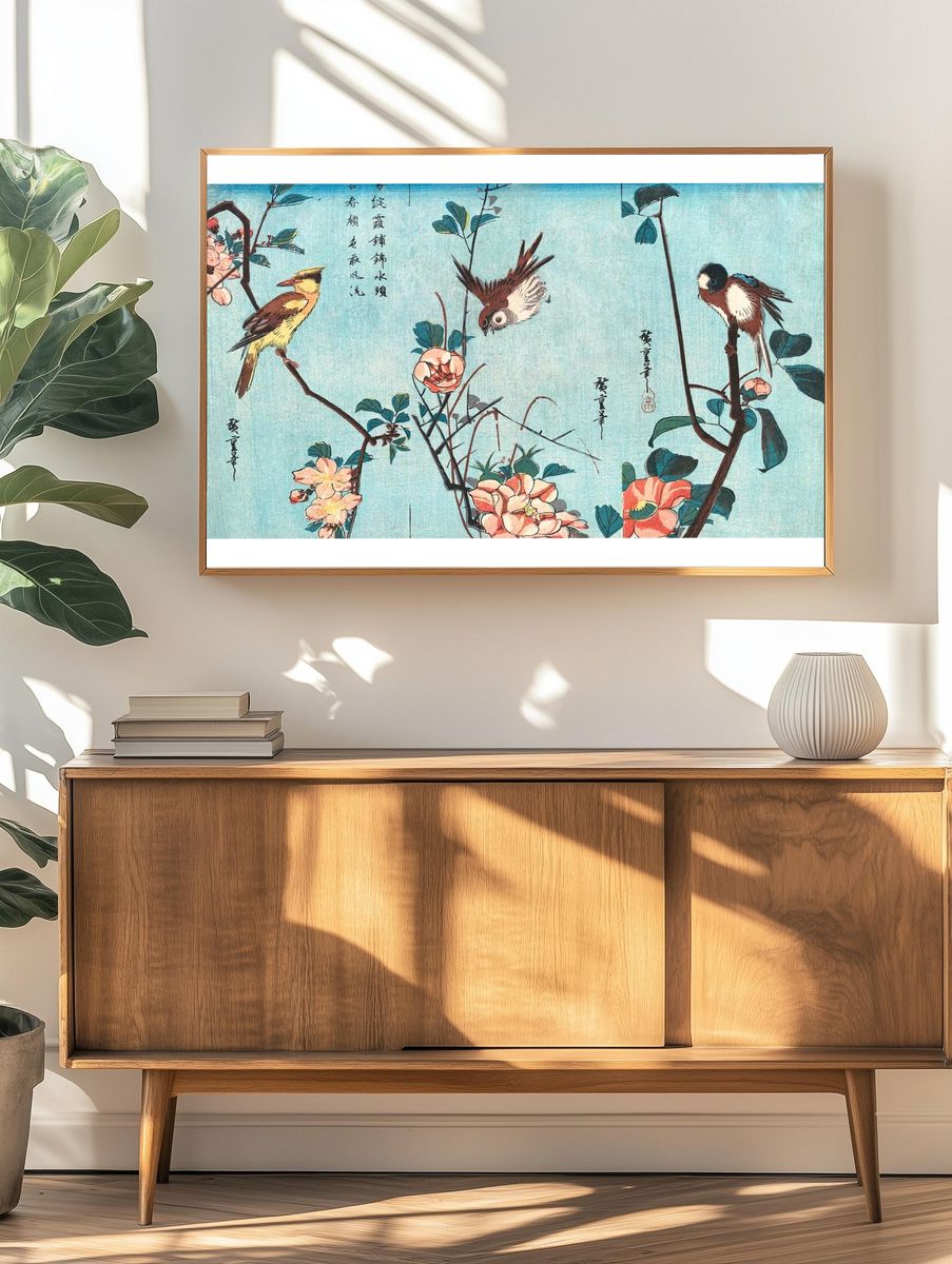 Japanese birds flowers (1833) vintage. — room view 3