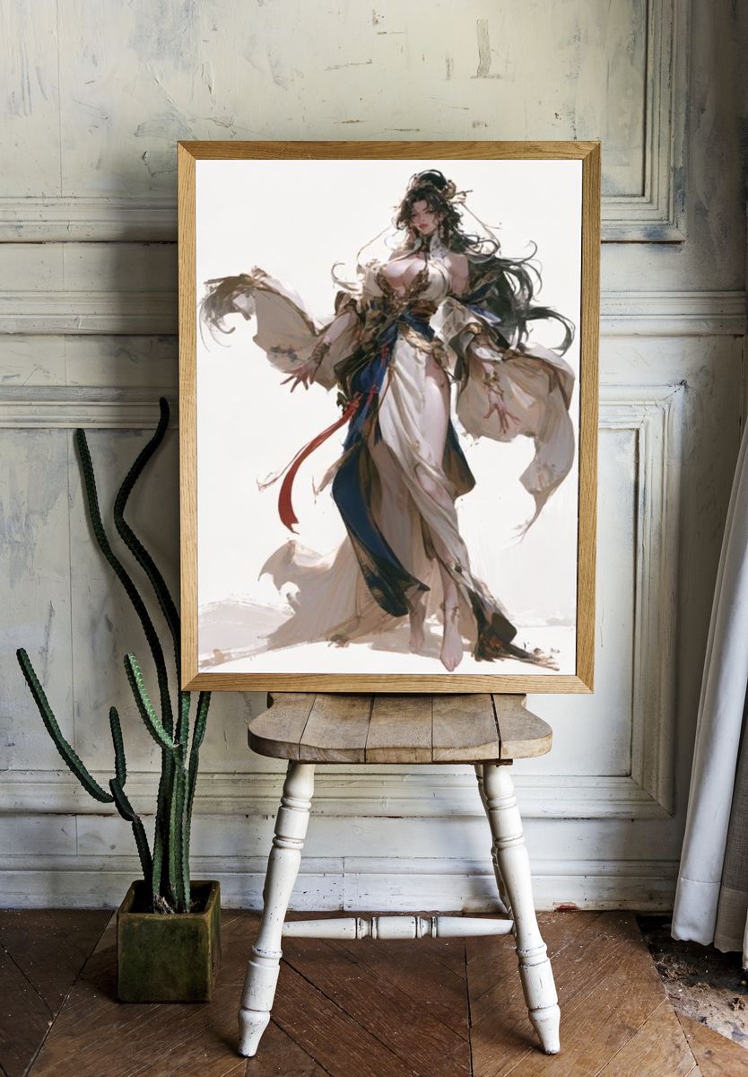 Ethereal Fantasy Woman Illustration Poster. — room view 1