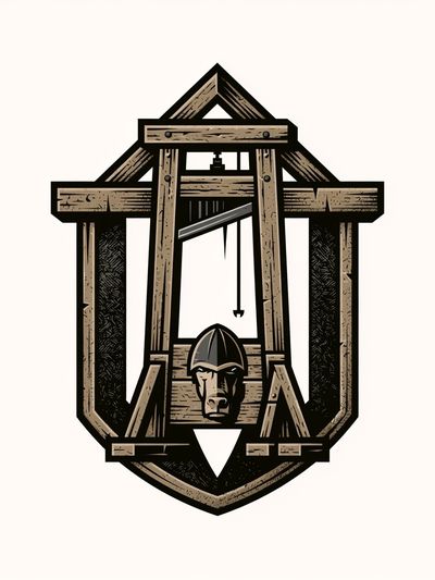 Medieval Siege Engine Illustration Poster.