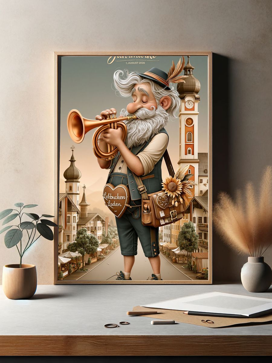 Kitzbüheler Jahrmarkt Illustration Poster. — room view 2