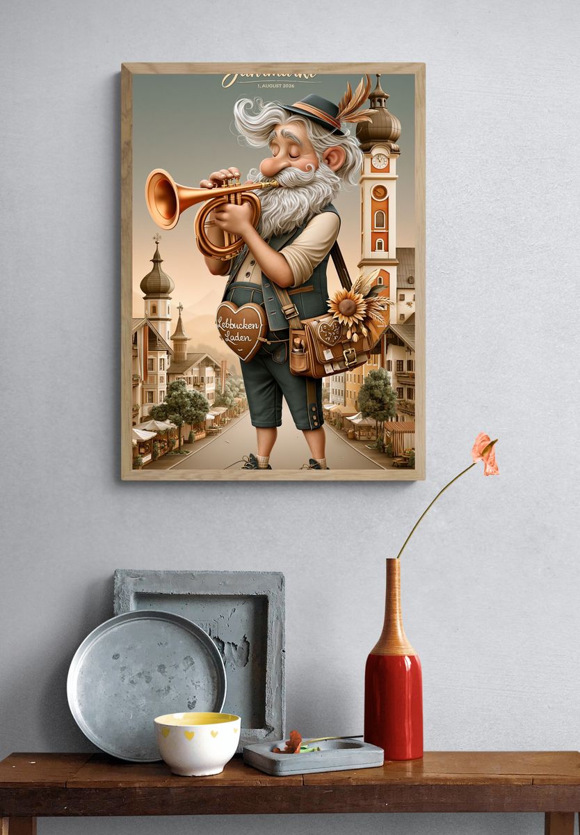 Kitzbüheler Jahrmarkt Illustration Poster. — room view 3