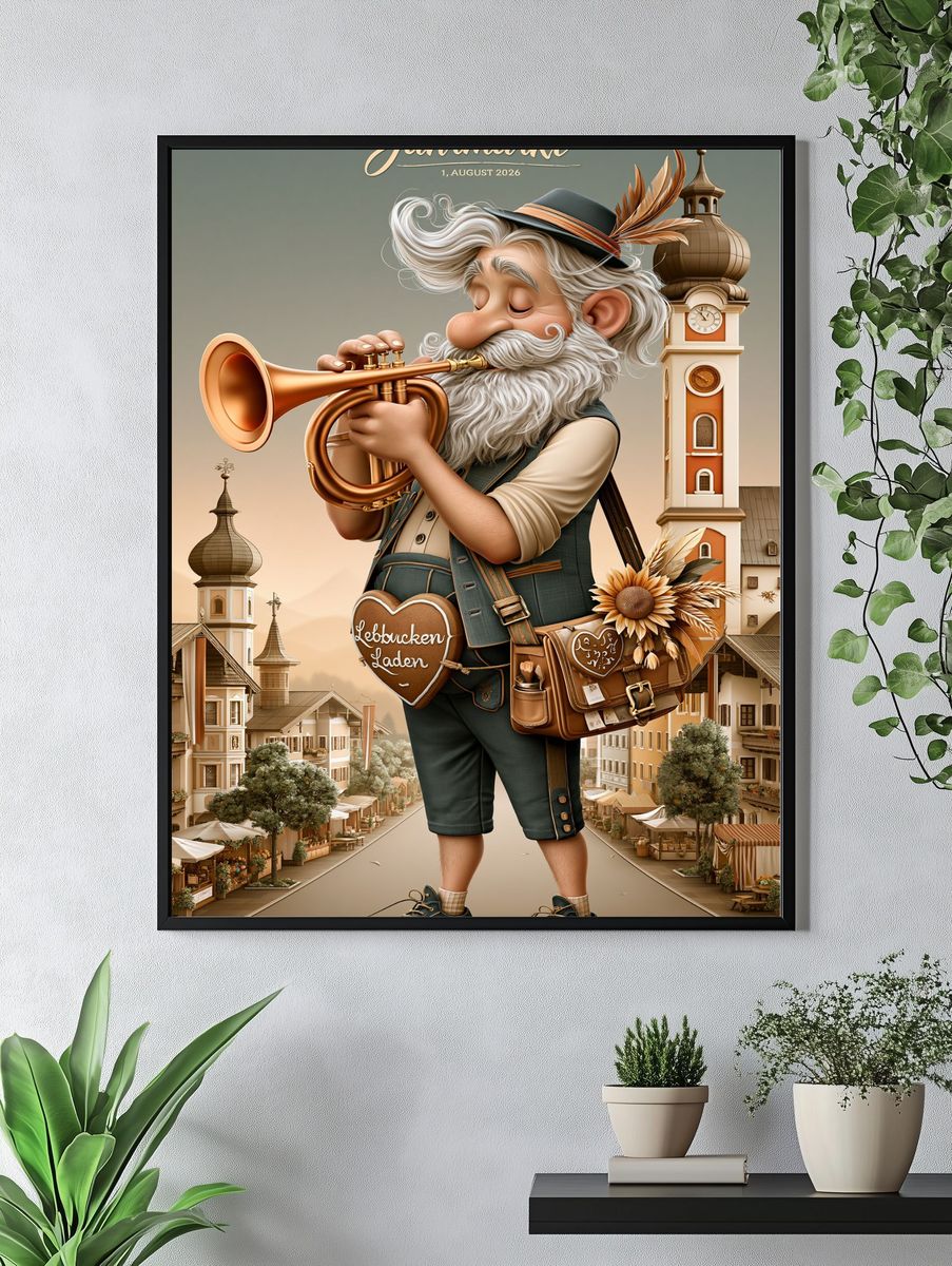 Kitzbüheler Jahrmarkt Illustration Poster. — room view 4