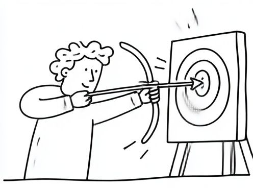 Archery Target Practice Illustration Poster. poster detail