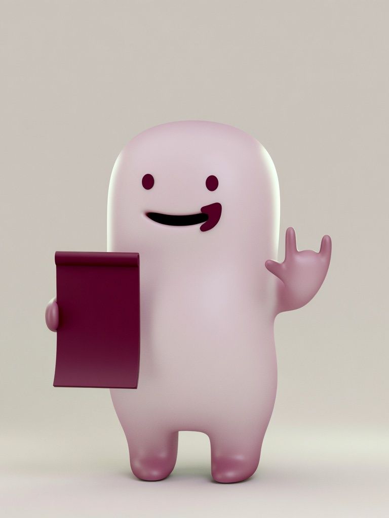 Cute Ghost Character Illustration Poster. poster — illustration art