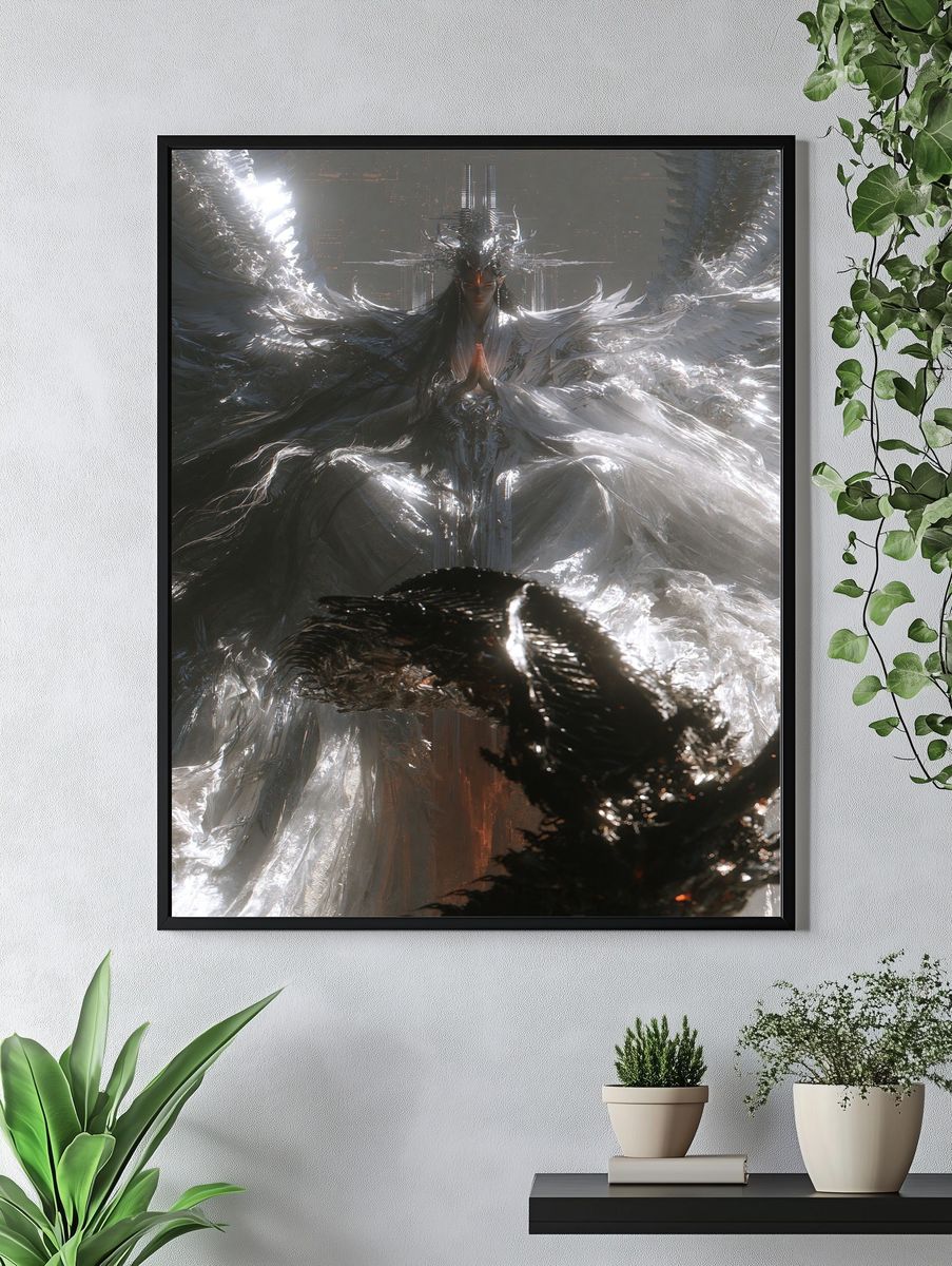 Celestial Guardian Digital Art Poster. — room view 4