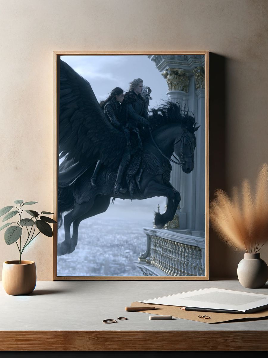 Dark Pegasus Fantasy Poster. — room view 2