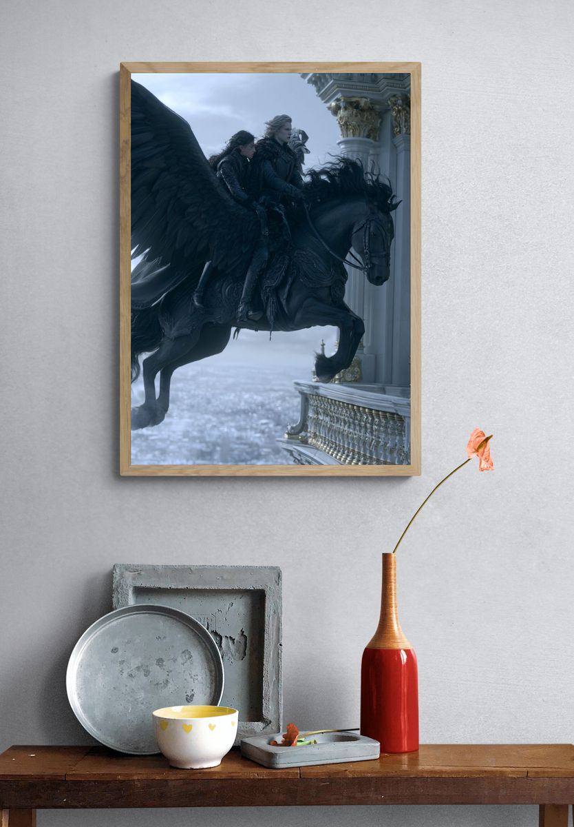 Dark Pegasus Fantasy Poster. — room view 3
