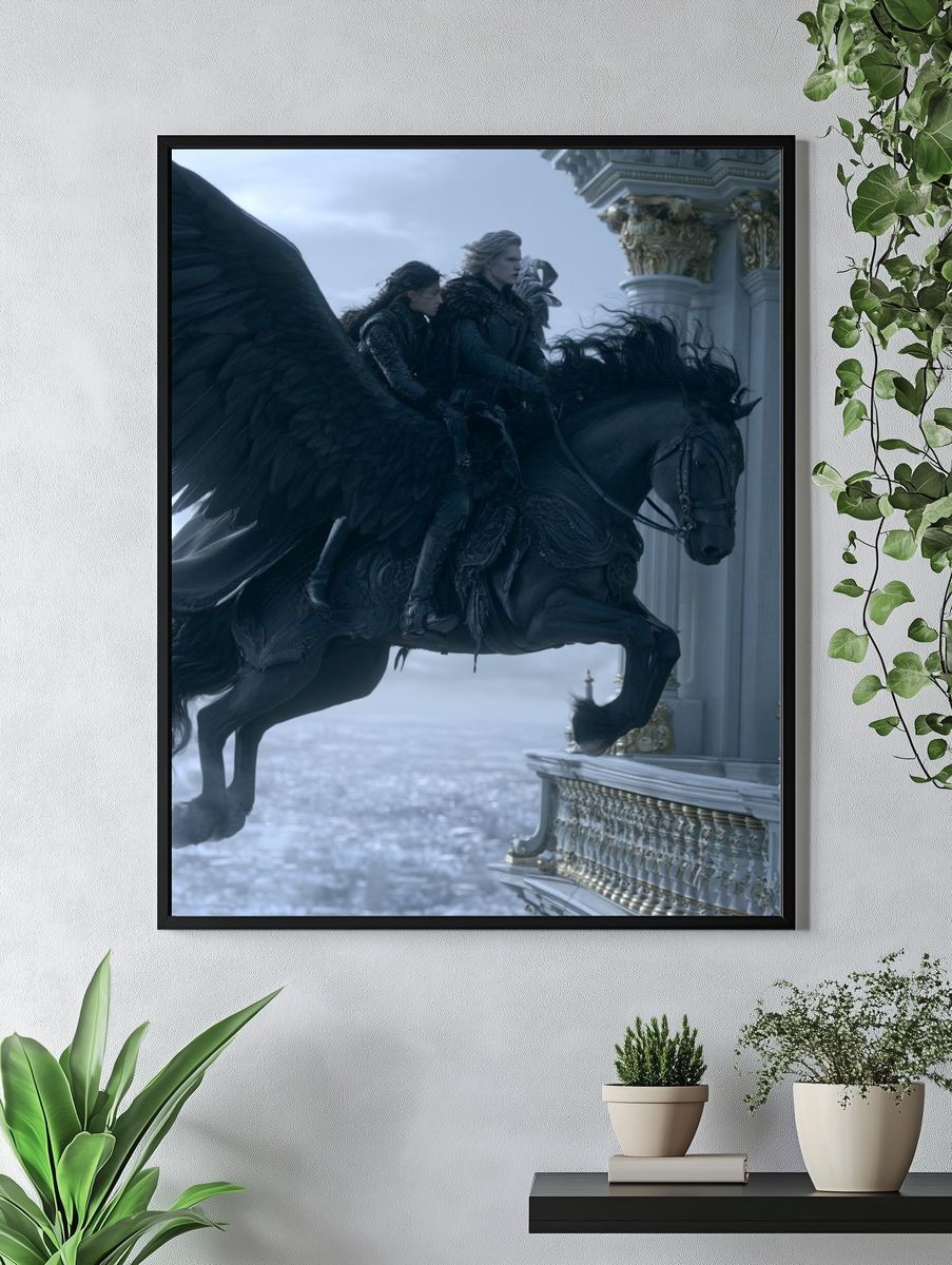 Dark Pegasus Fantasy Poster. — room view 4