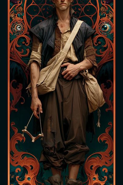 Fantasy Wanderer Illustration Poster. poster