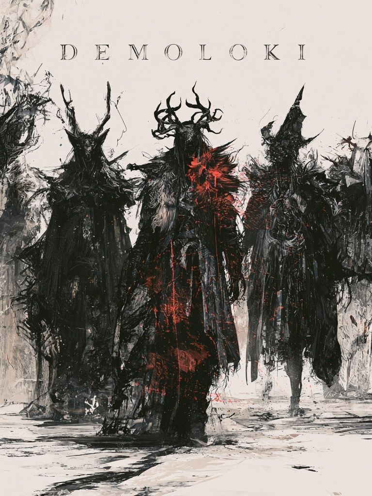 Demoloki Dark Fantasy Illustration Poster. poster detail