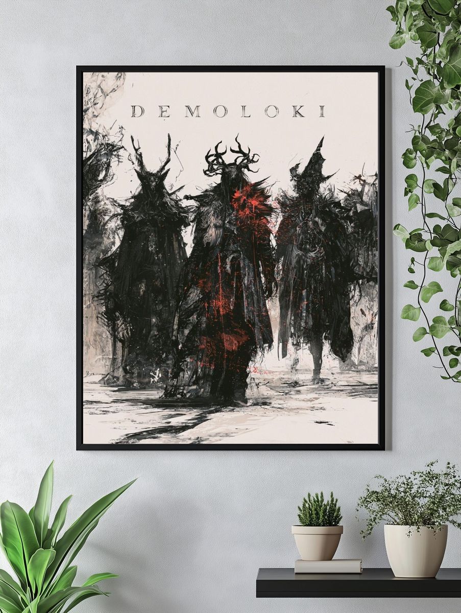Demoloki Dark Fantasy Illustration Poster. — room view 4
