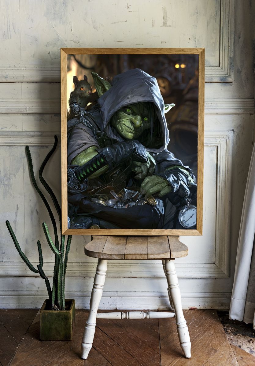 Goblin Rogue Fantasy Poster. room preview