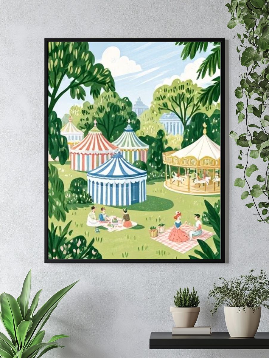 Garden Picnic Illustration Poster. — room view 4