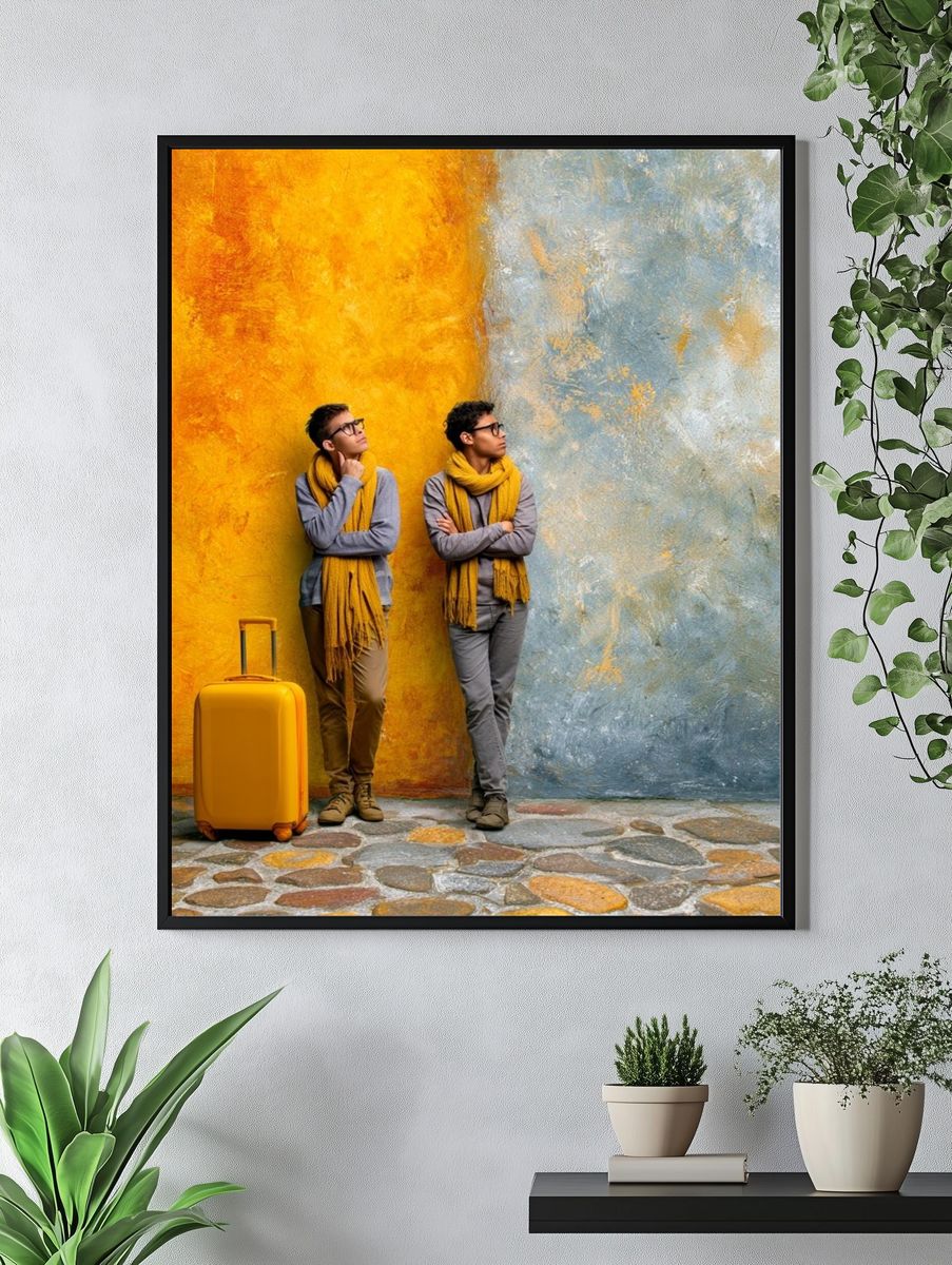 Travelers by Color Wall Poster. — room view 4
