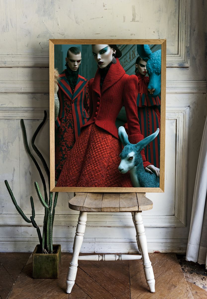 Surreal Fashion Portrait Print. — room view 1