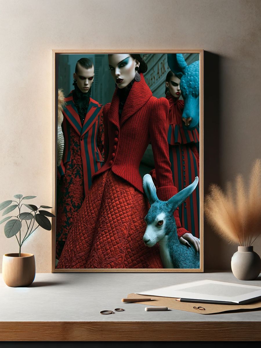 Surreal Fashion Portrait Print. — room view 2