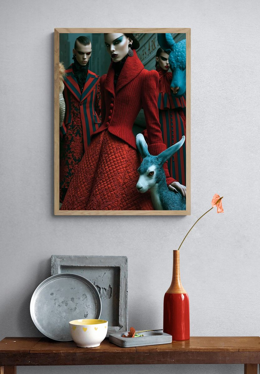 Surreal Fashion Portrait Print. — room view 3