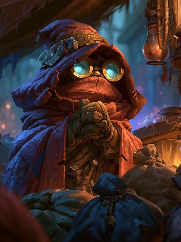 Goggled Hooded Gnome Illustration Poster. poster detail