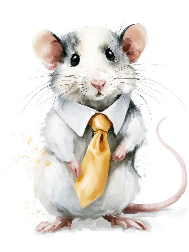 Business Mouse Illustration Poster. poster — illustration art