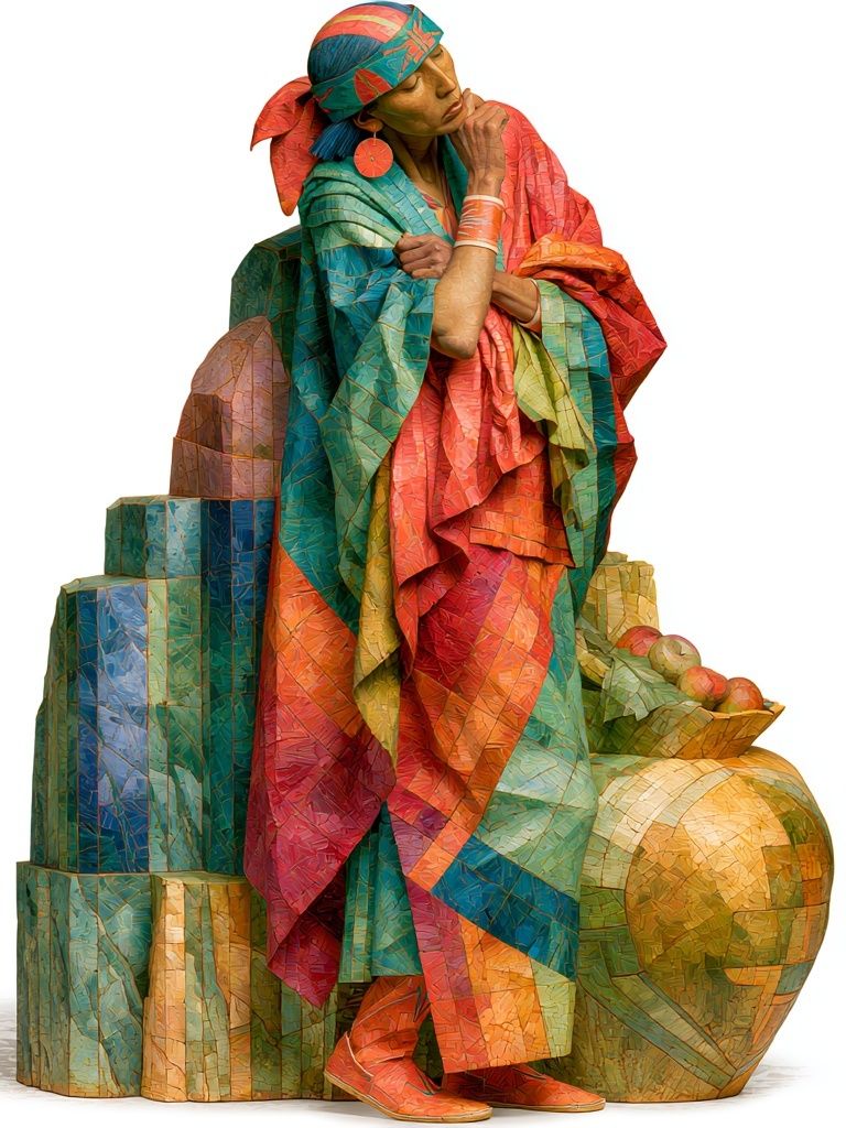Colorful Figure Illustration Poster. poster — illustration art