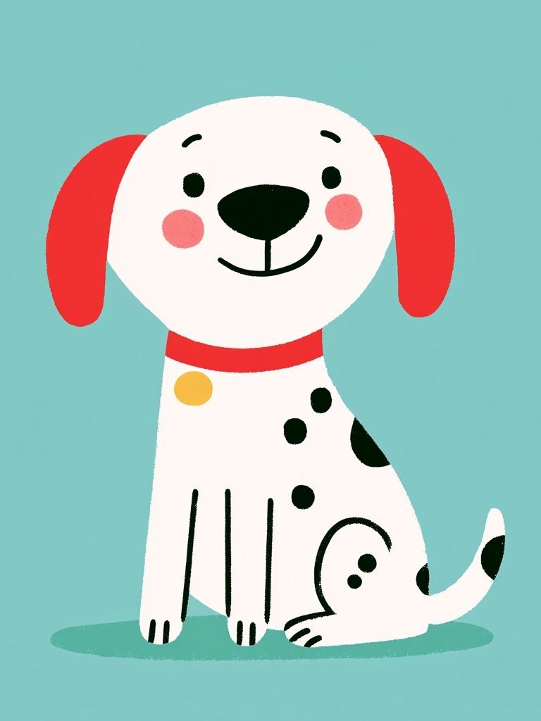 Dalmatian Puppy Illustration Poster. poster — illustration art