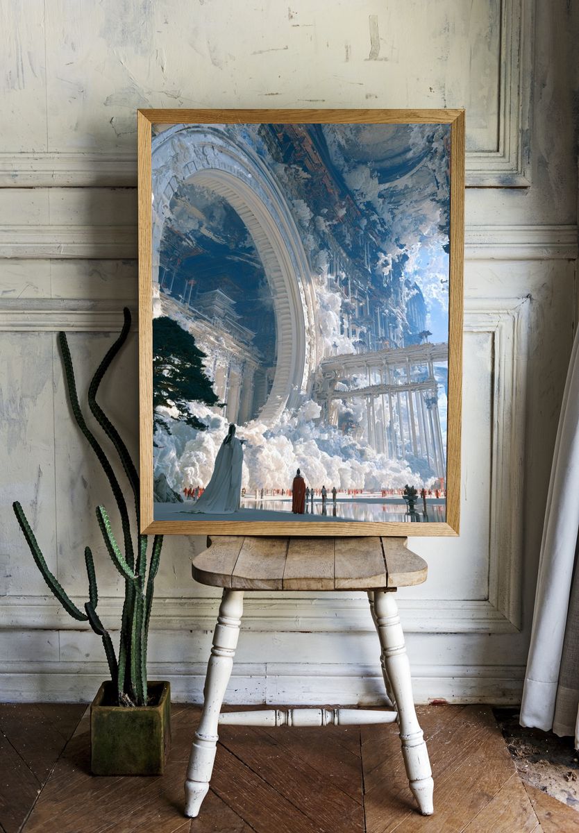 Celestial Palace Surrealism Poster. — room view 1