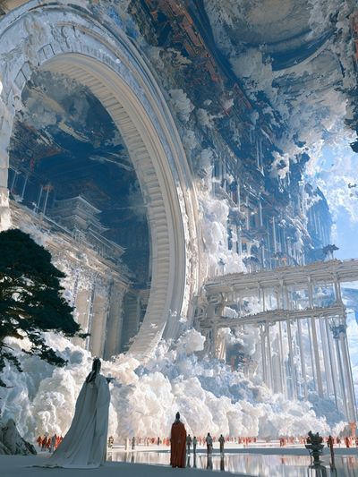 Celestial Palace Surrealism Poster.