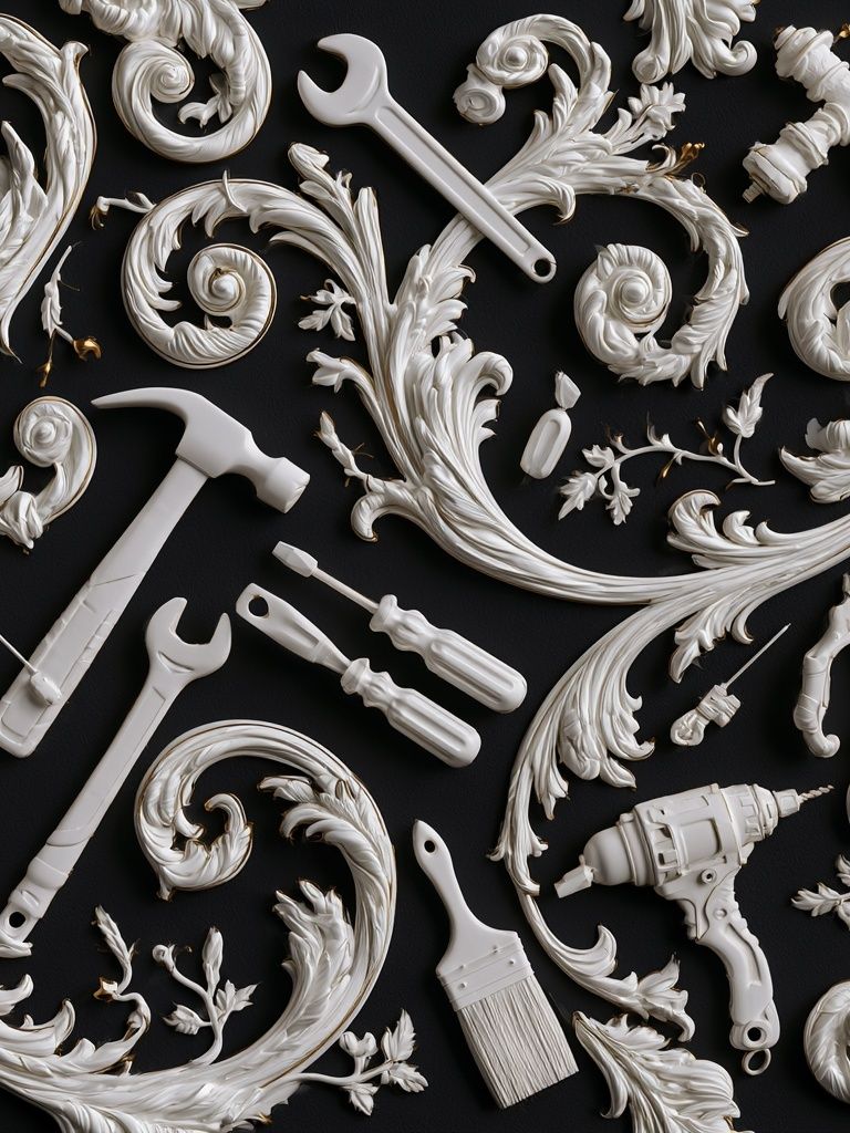 Baroque Tools Still Life Poster. poster detail