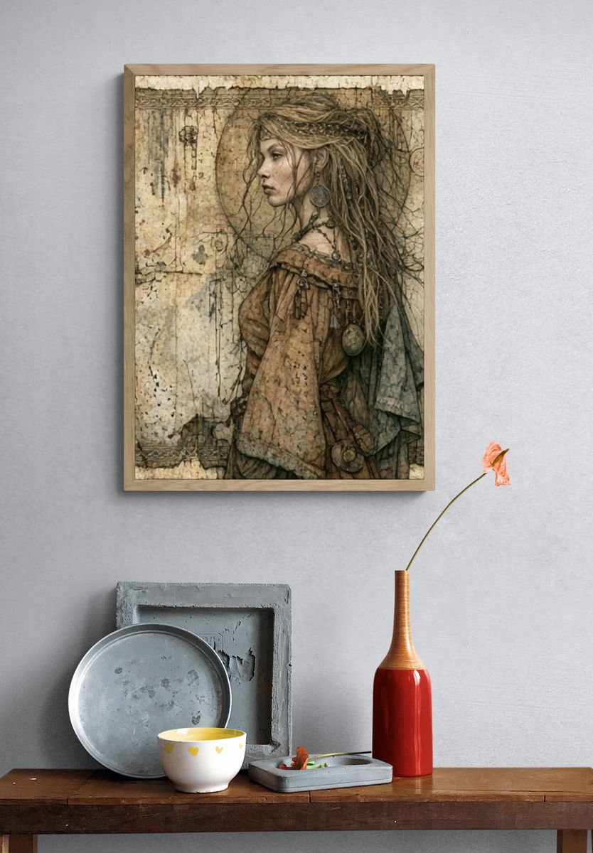 Mystic Woman Illustration Poster. — room view 3