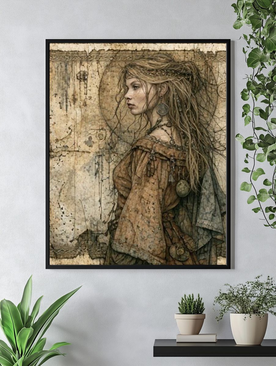 Mystic Woman Illustration Poster. — room view 4