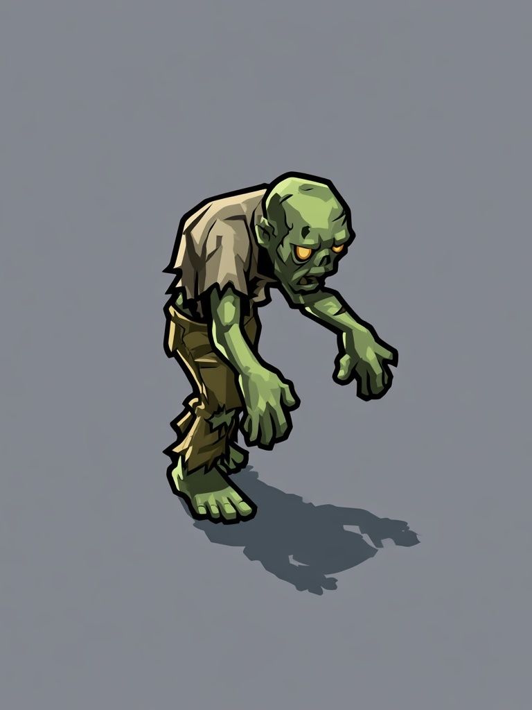 Zombie Creature Illustration Poster. poster detail