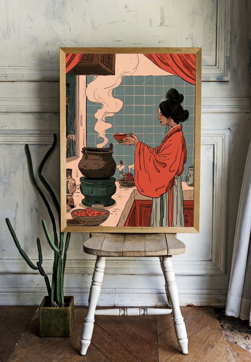 Kitchen Shrine Illustration Poster. room preview