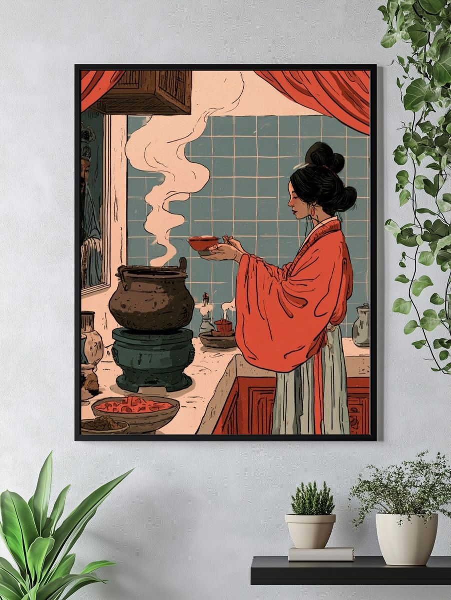 Kitchen Shrine Illustration Poster. — room view 4
