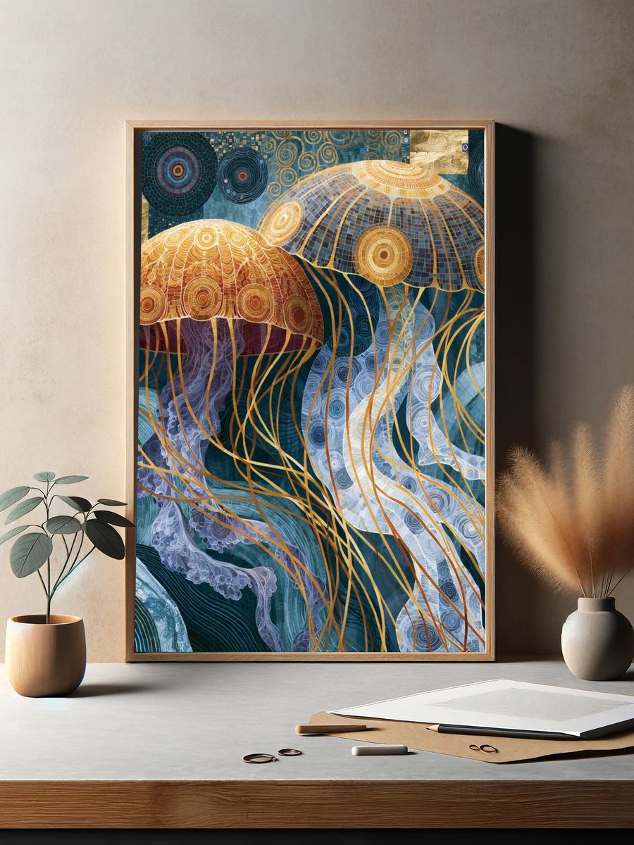 Mystic Dragon Portrait Print. — room view 2