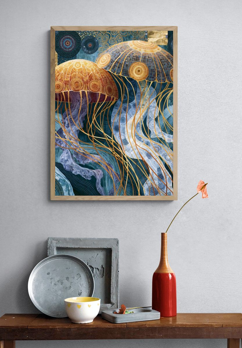 Mystic Dragon Portrait Print. — room view 3