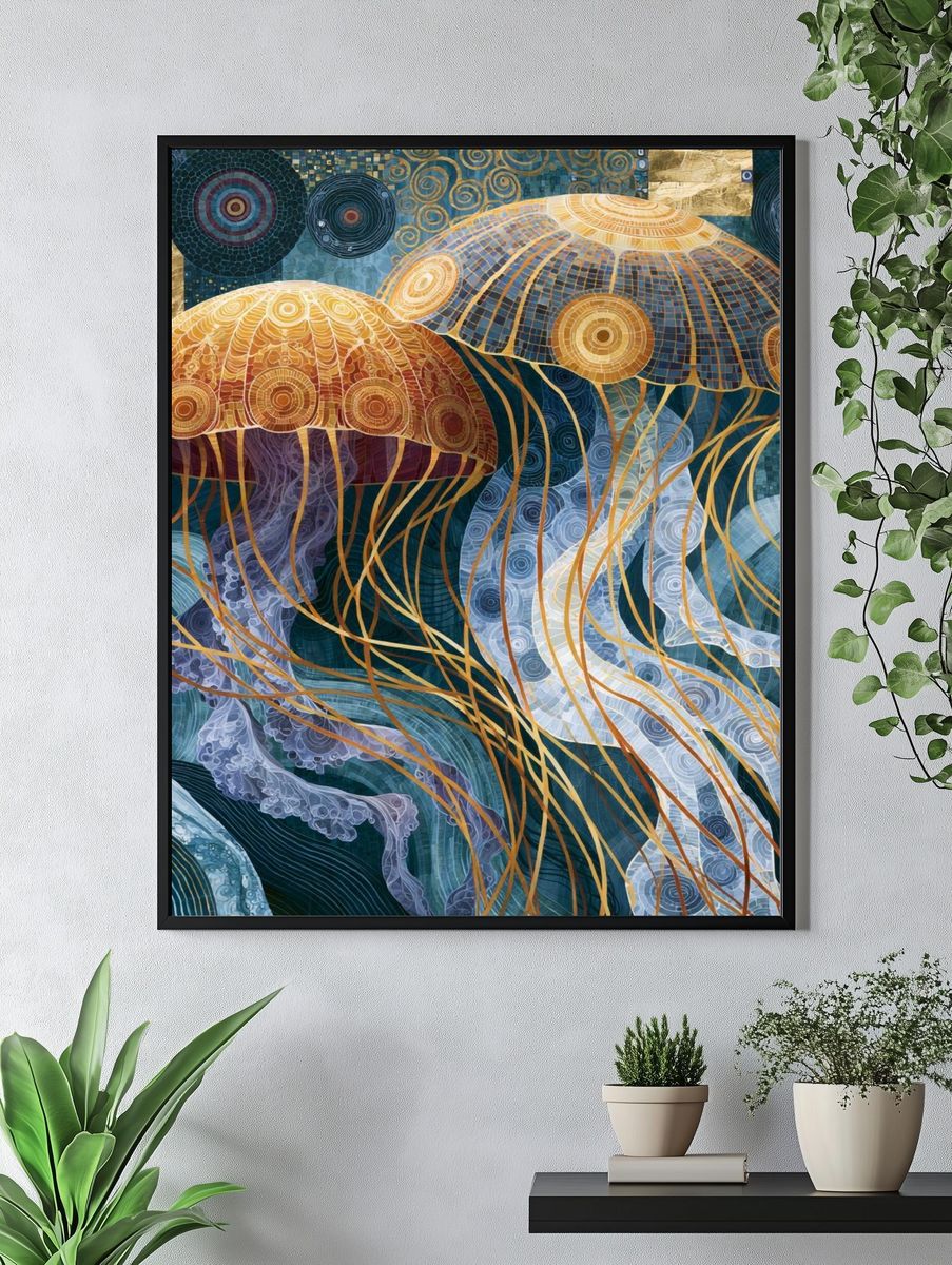 Mystic Dragon Portrait Print. — room view 4