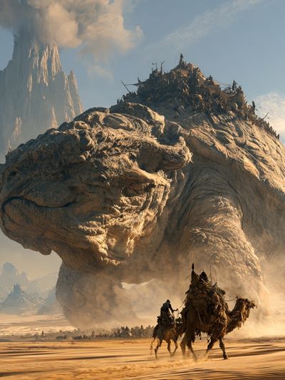 Desert Titan Fantasy Print.
