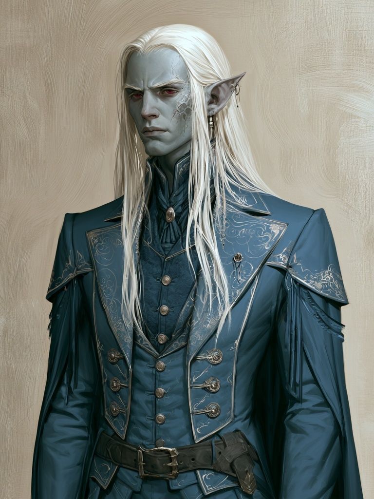 Elven Noble Portrait Print. poster detail