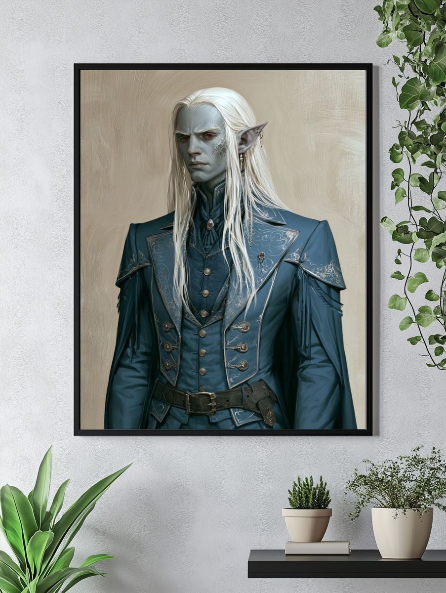 Elven Noble Portrait Print. — room view 4