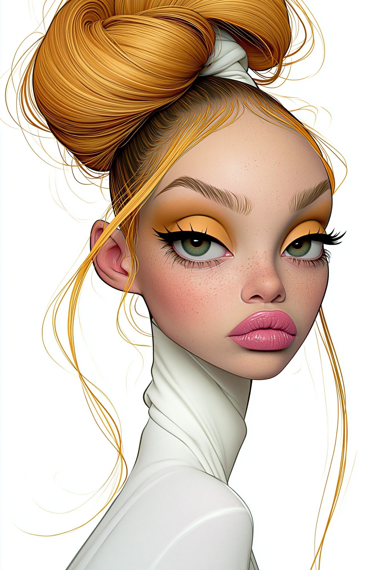 Stylized Fashion Portrait Poster. poster detail