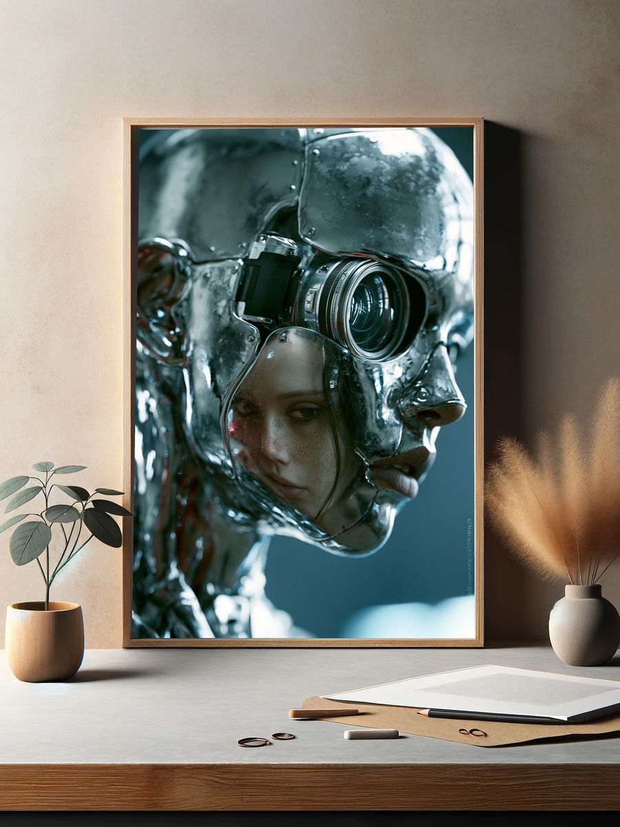 Cybernetic Portrait — Sci-Fi Print. — room view 2