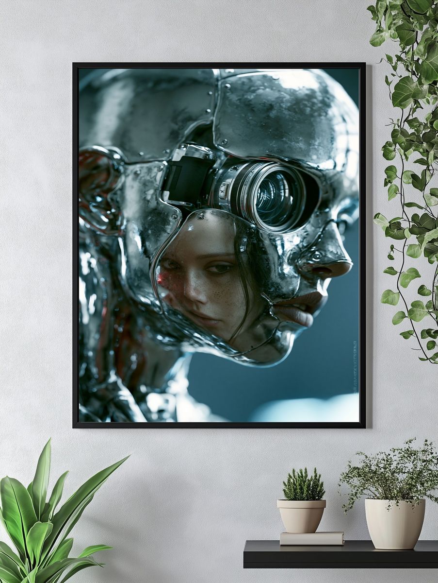 Cybernetic Portrait — Sci-Fi Print. — room view 4