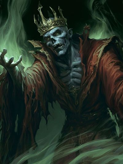 Undead King Fantasy Illustration Poster.