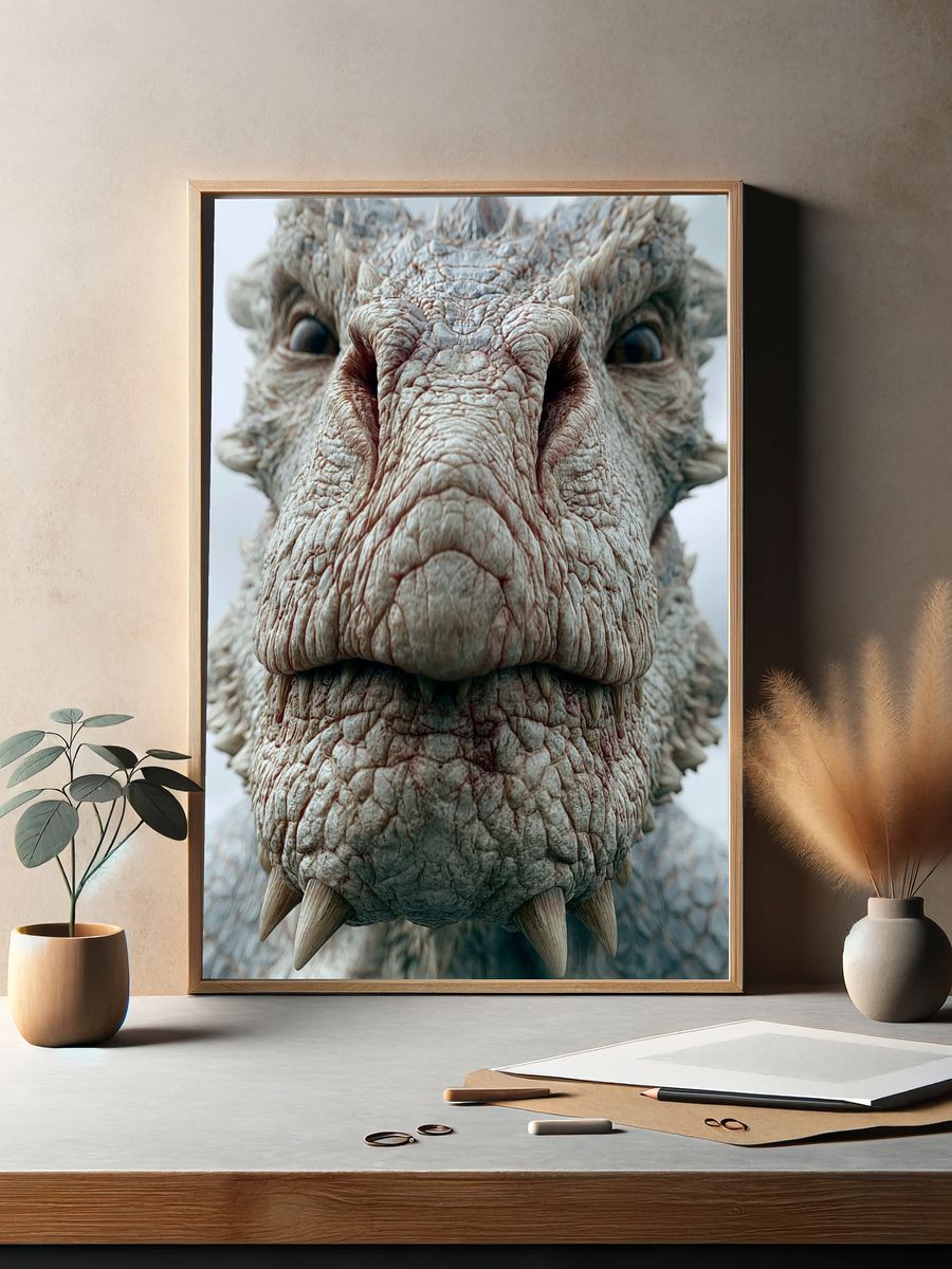 Dragon Close-Up Photography Poster. — room view 2