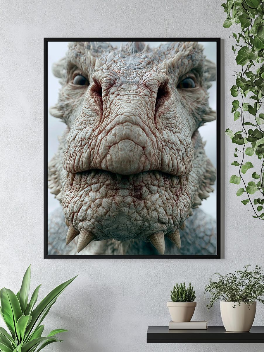 Dragon Close-Up Photography Poster. — room view 4