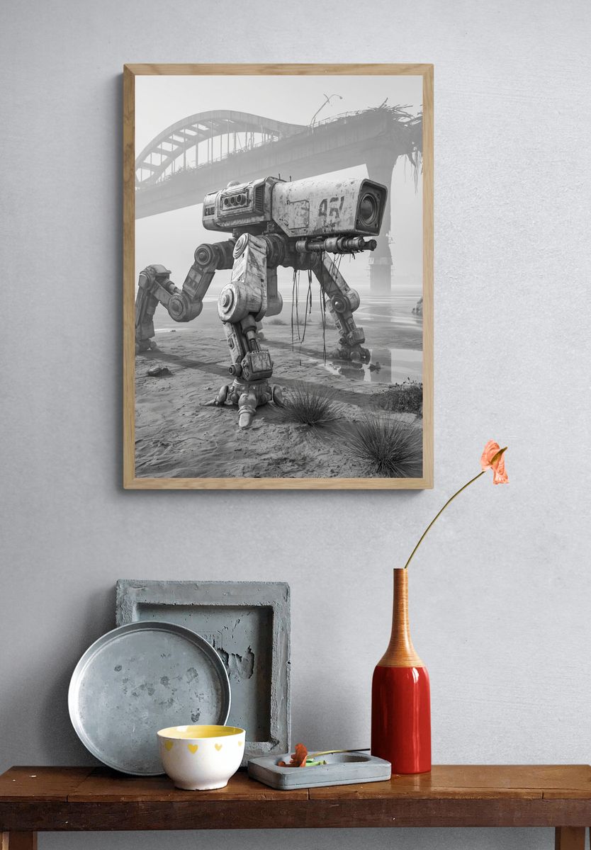 Wasteland Mech Bridge Poster. — room view 3
