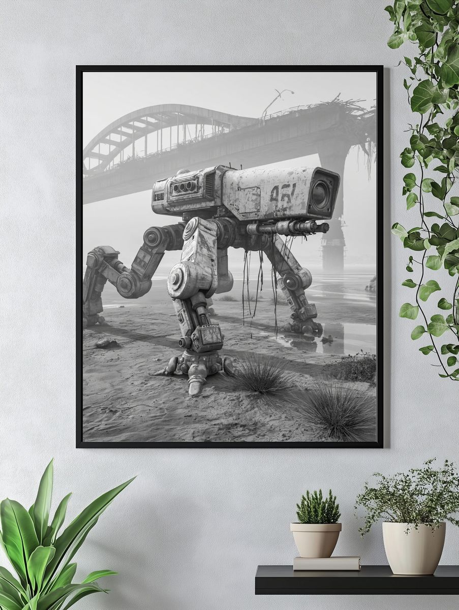 Wasteland Mech Bridge Poster. — room view 4