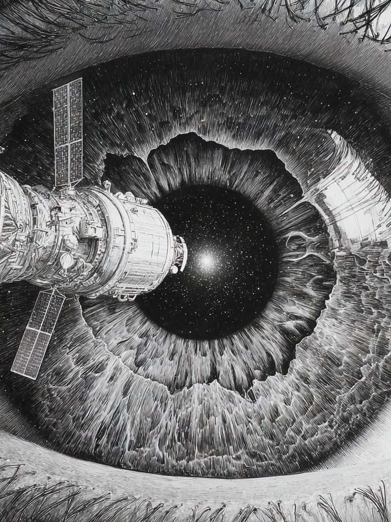 Cosmic Eye Space Illustration Poster. poster detail